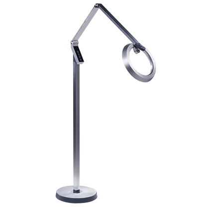 Floor LED Lamp Silver 170cm Dimmable LCD Modern Office