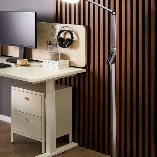 Floor LED Lamp Dark Grey 170cm Dimmable Modern Home Office