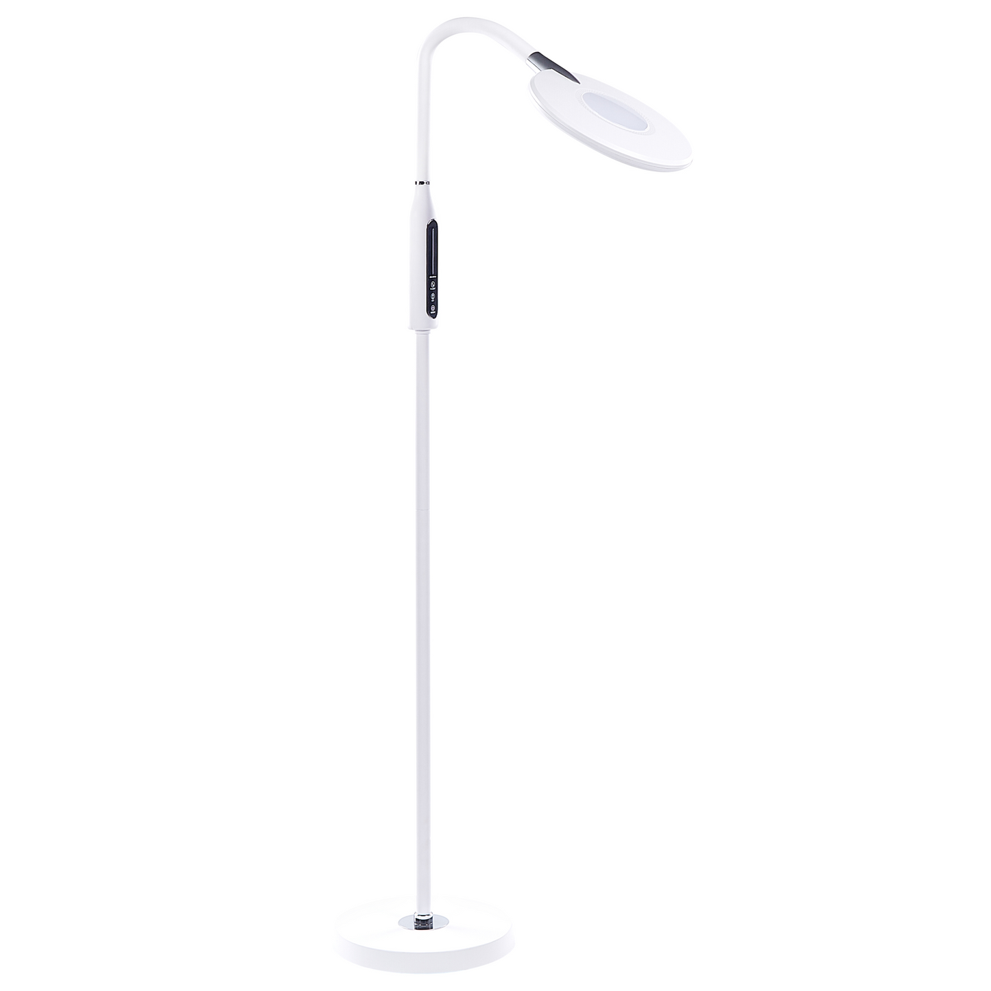 Floor LED Lamp 148cm Ring Dual Light Sources Dimmable White For Study And Home Office