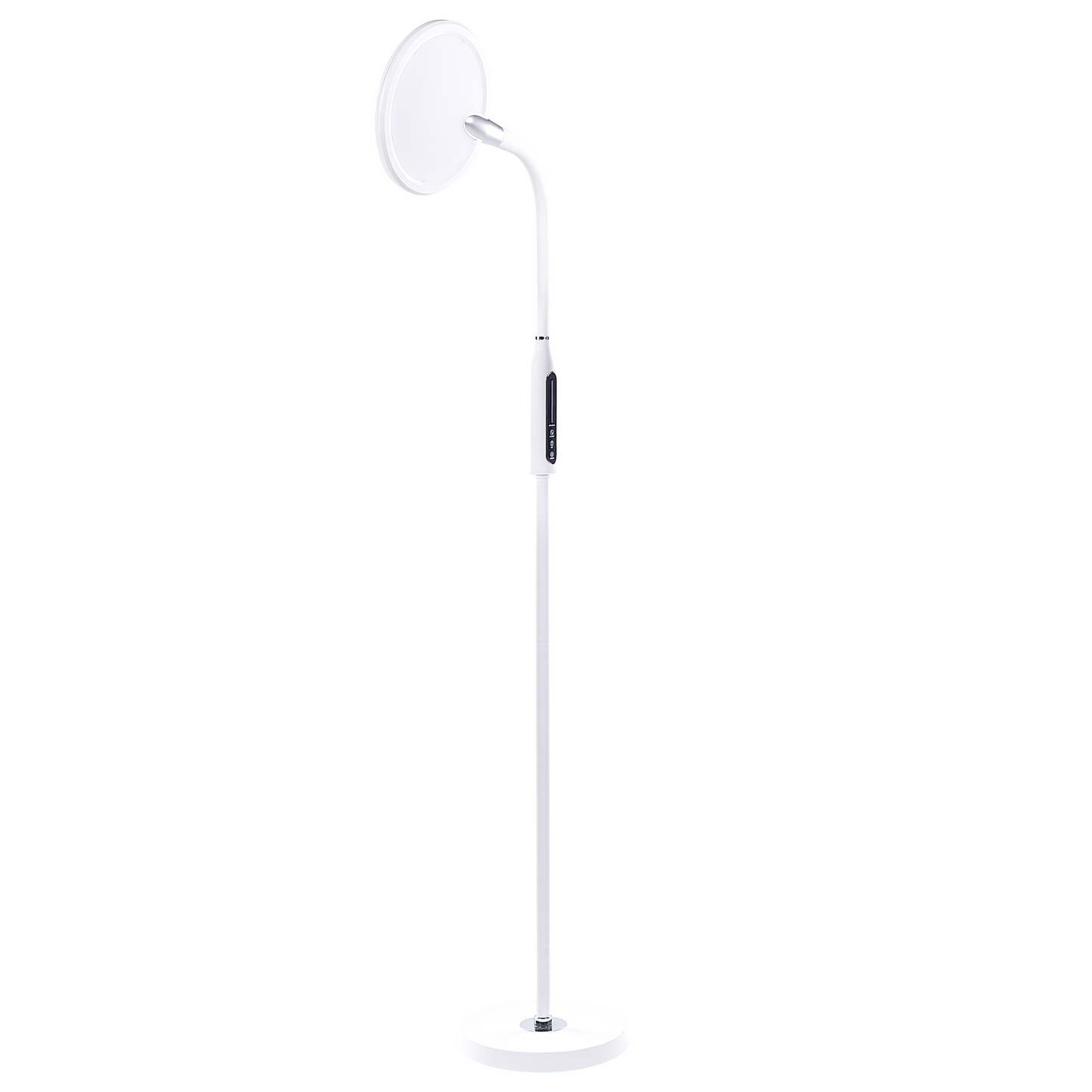 Floor LED Lamp 148cm Ring Dual Light Sources Dimmable White For Study And Home Office