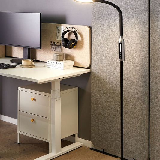 Floor LED Lamp Black 148cm Dimmable Modern