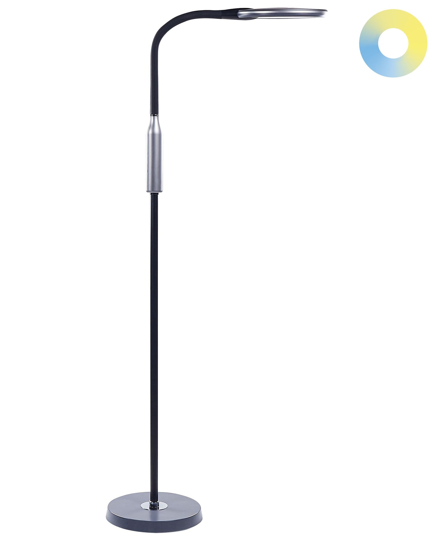 Floor LED Lamp Black 148cm Dimmable Modern