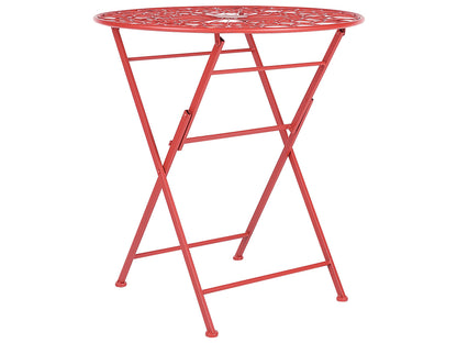Red Iron UV Resistant Foldable Bistro Table Outdoor