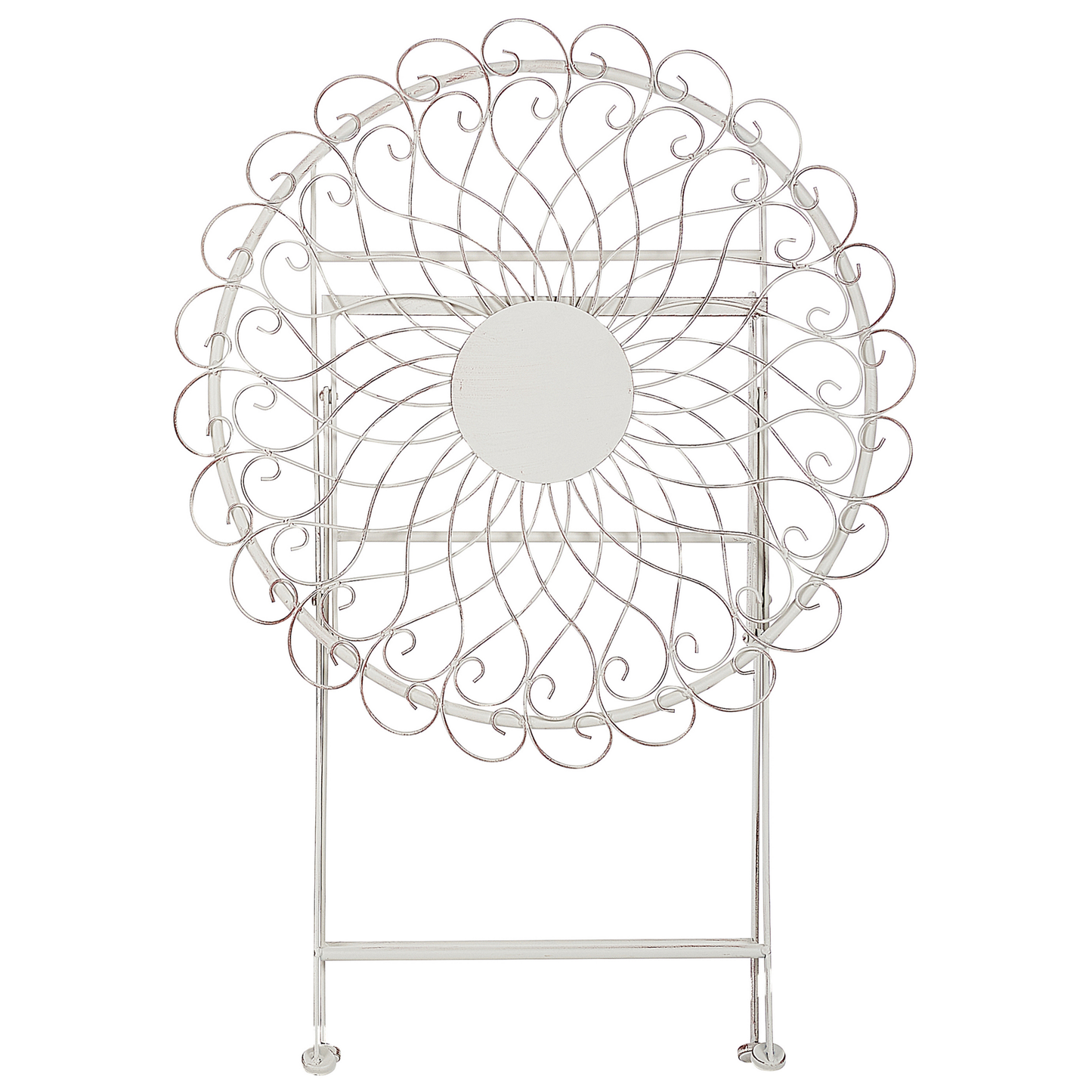 Garden Bistro Chairs White Distressed Metal Vintage
