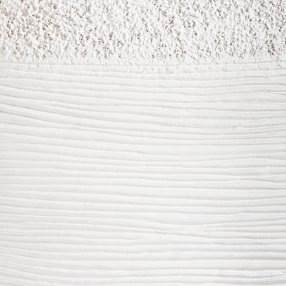 White Fibre Clay Plant Pot 38 x 38 x 30cm Round Weather Resistant