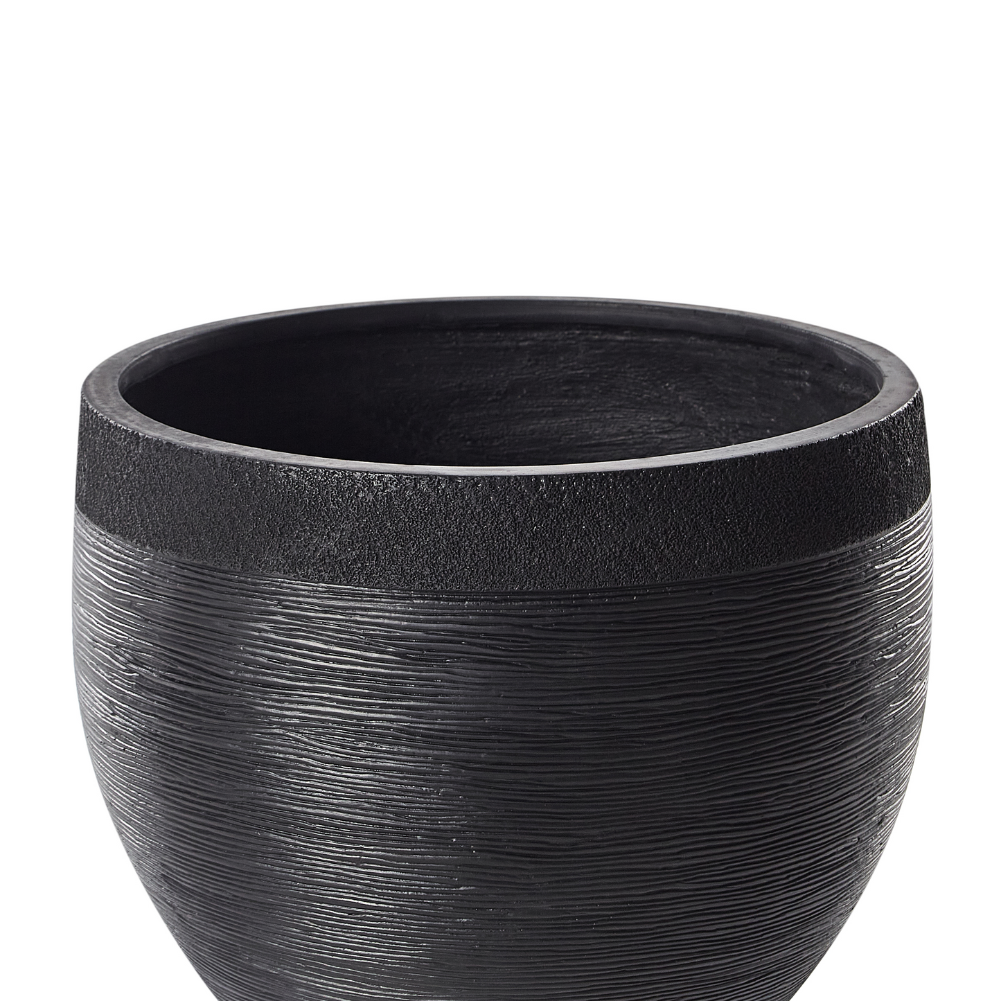 Black Plant Pot 50 x 50 x 39 Fibre Clay Weather Resistant
