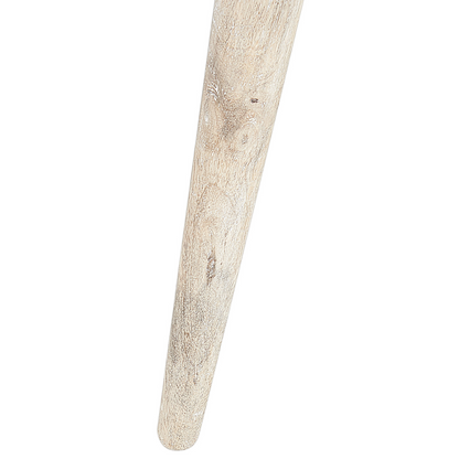 Set of 2 Nesting Side Tables White Distressed Mango Wood