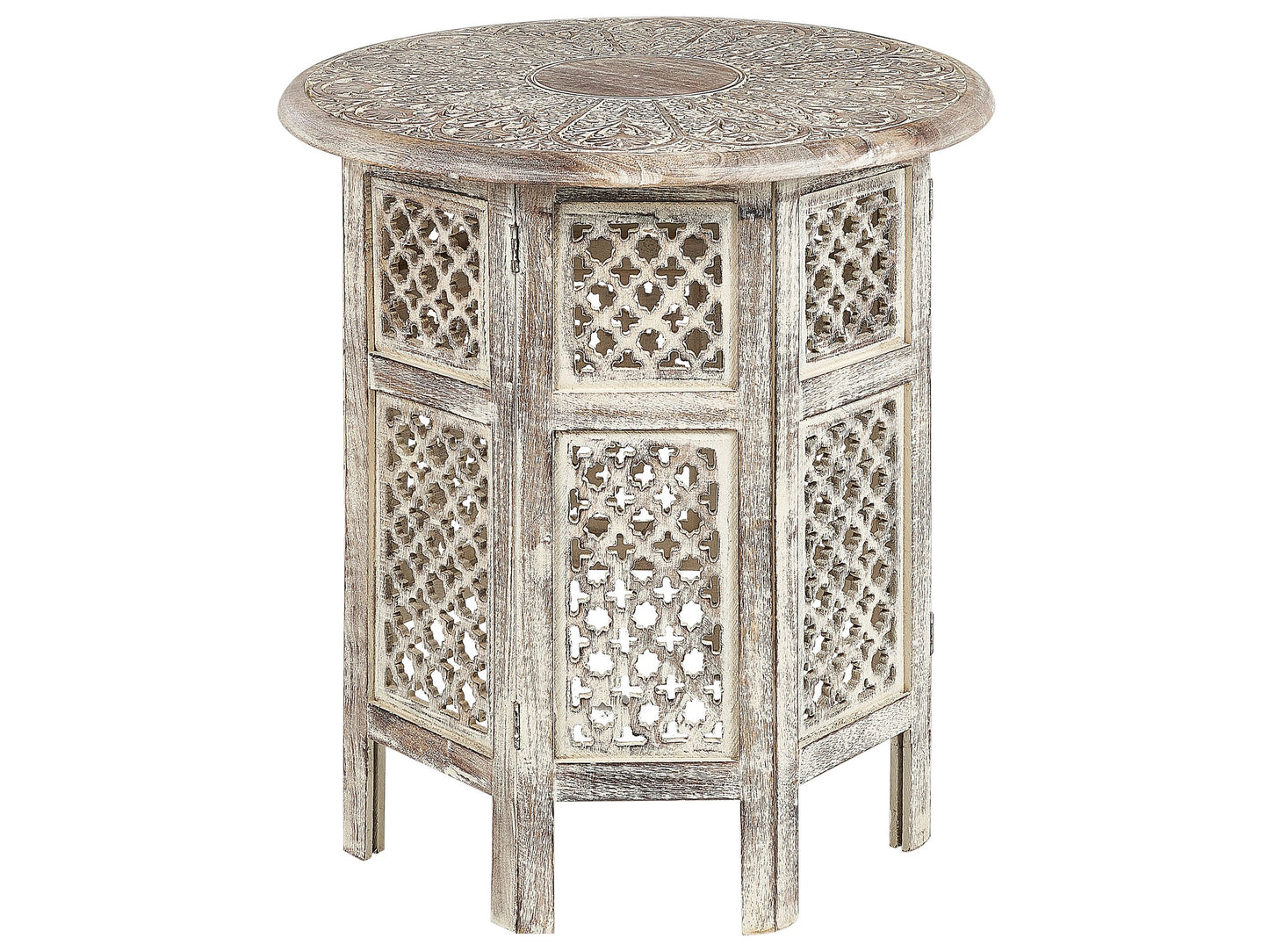 Side Table Round Top Octagonal Base 53cm