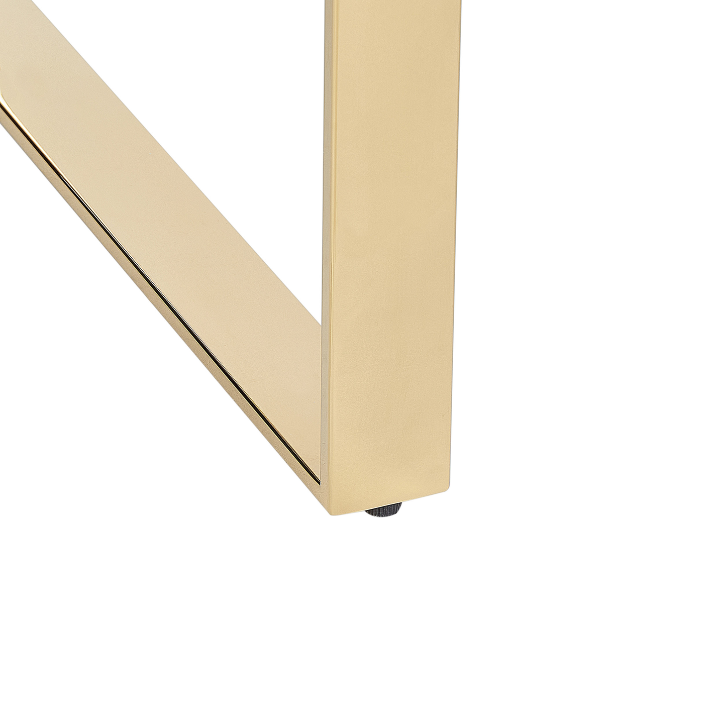 Modern Coffee Table Glass Top Gold Stainless Steel Frame 100 x 50