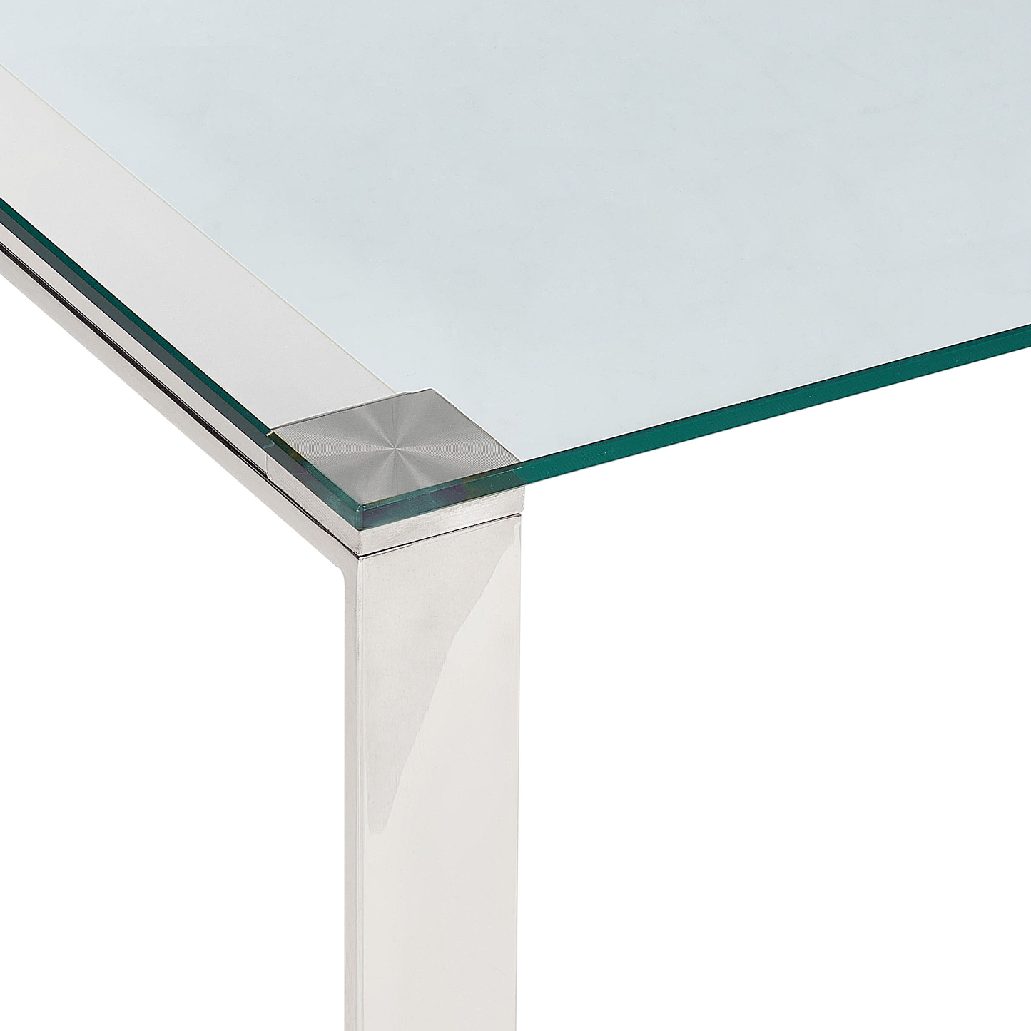 Console Table GlassTop Silver Stainless Steel Frame 120 x 40cm