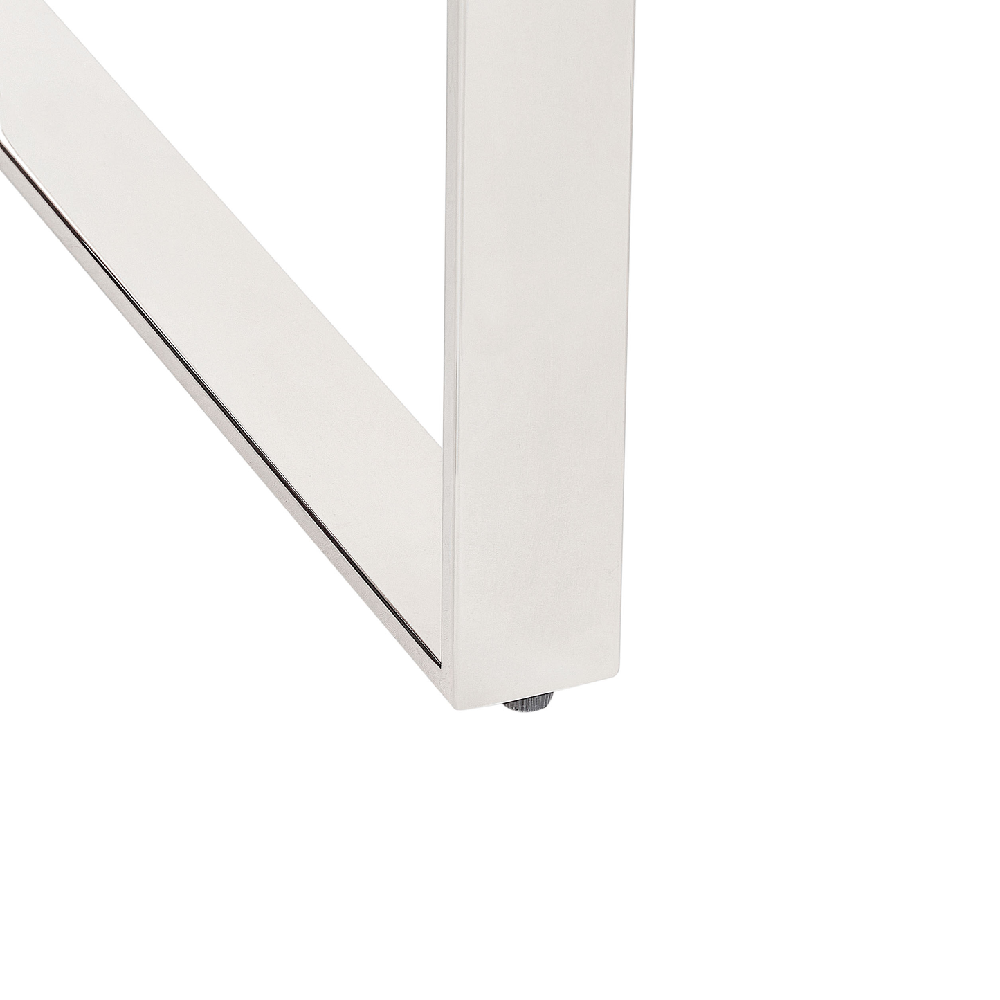 Console Table GlassTop Silver Stainless Steel Frame 120 x 40cm