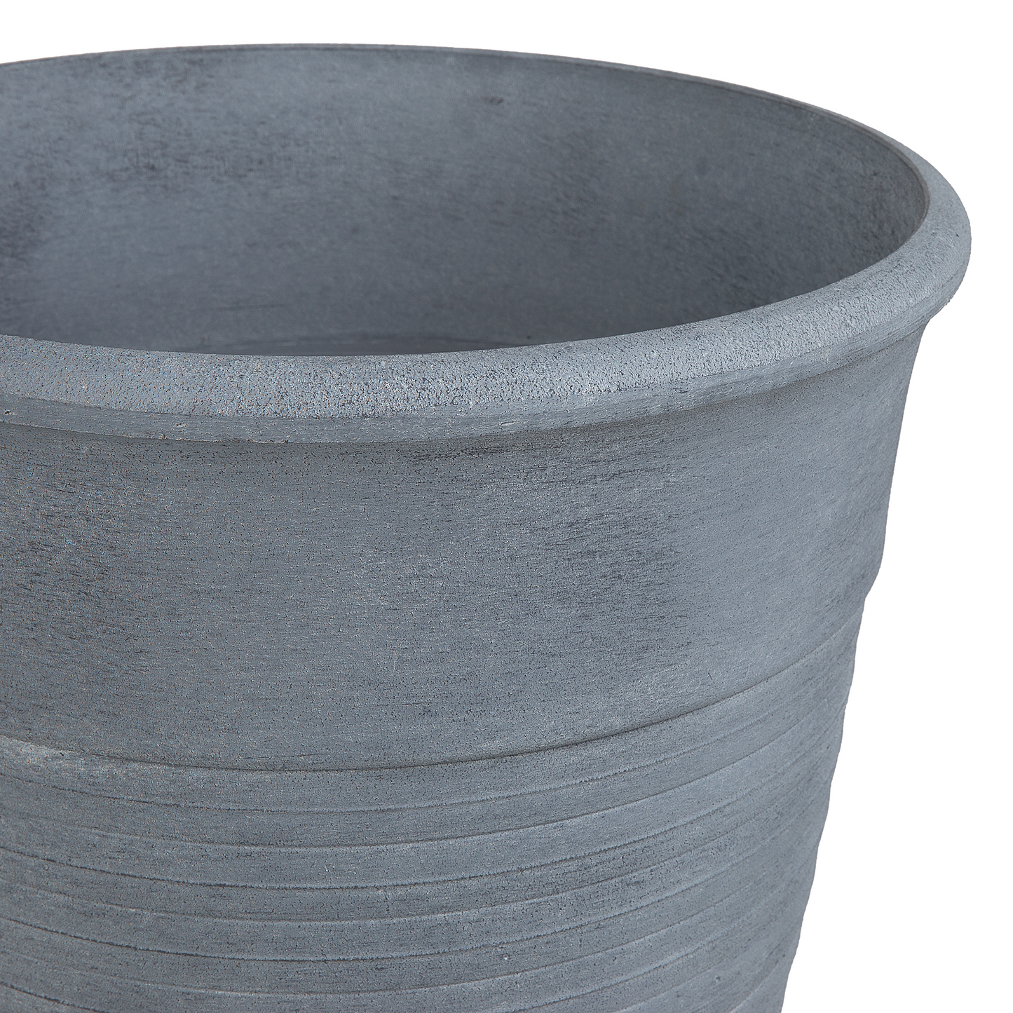 All Weather Grey Polyresin Plant Pots 43cm Set Of 2