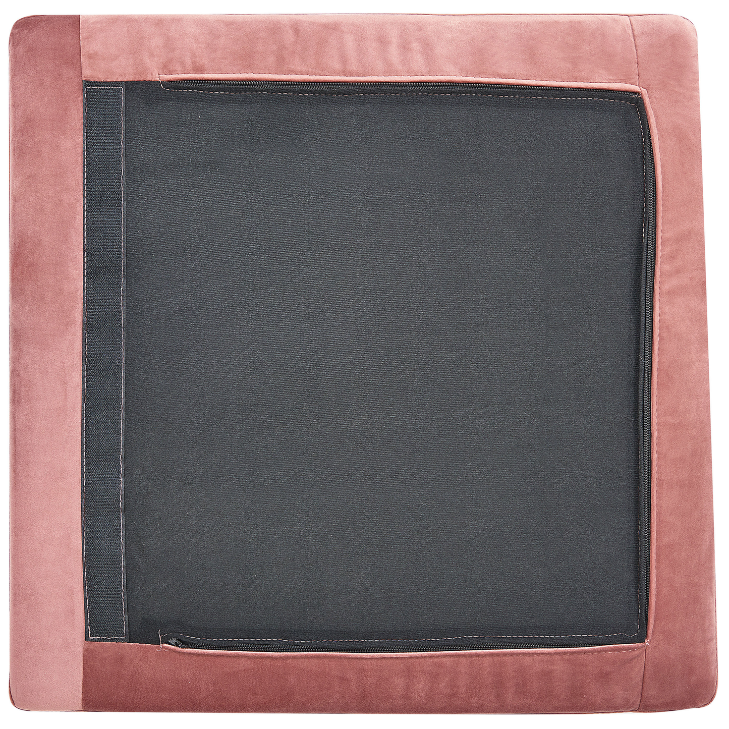 Pink Velvet Ottoman With Silver Legs Glamour Style