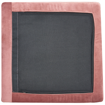 Pink Velvet Ottoman With Silver Legs Glamour Style
