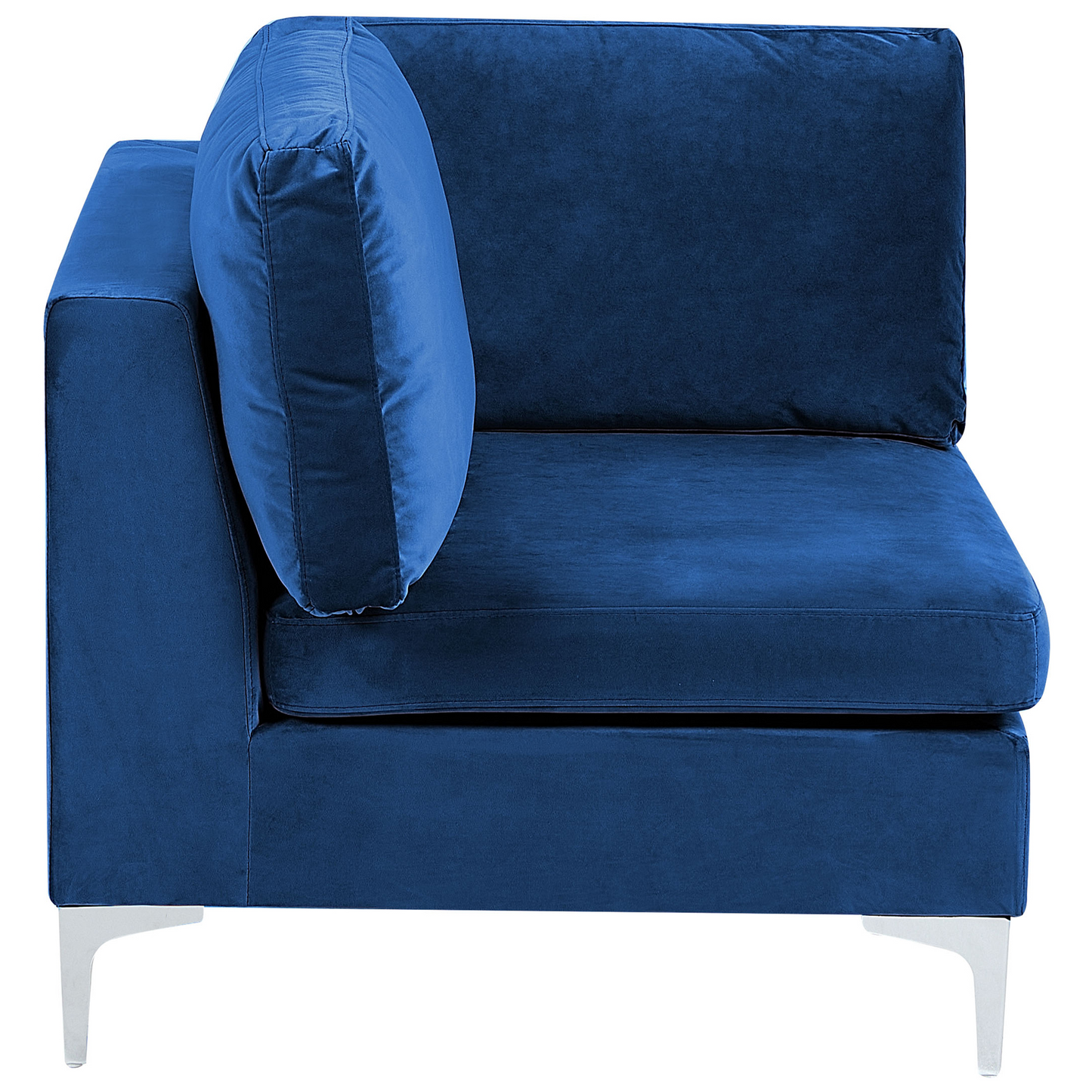 Modular Sofa Blue Velvet U Shape 6 Seater Ottoman