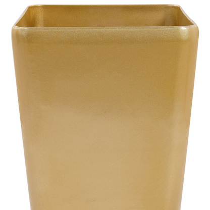 Set of 2 Outdoor Planter Pots Square Stone Mix All Weather