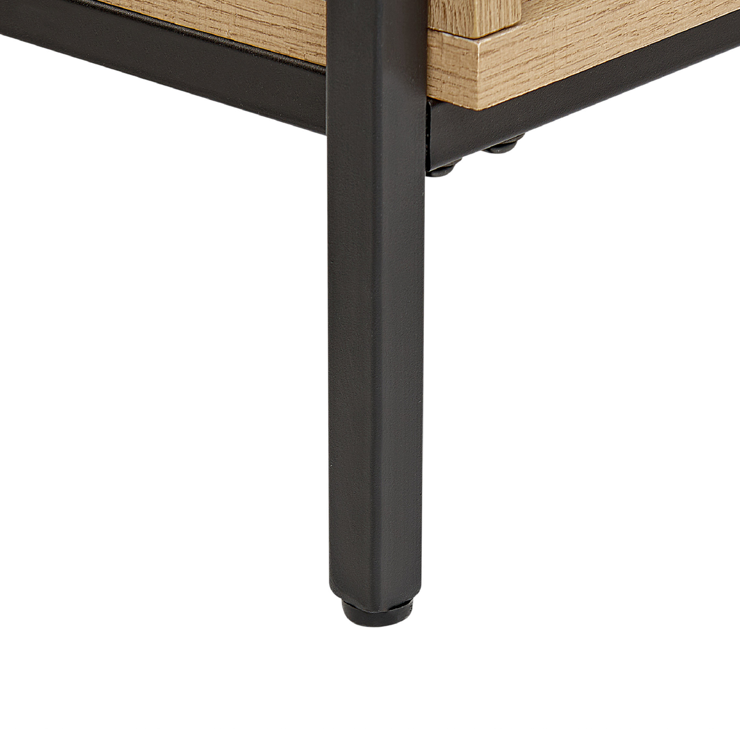 NovaHome TV Stand Light Brown Grey MDF 1 Cabinet 2 Shelves