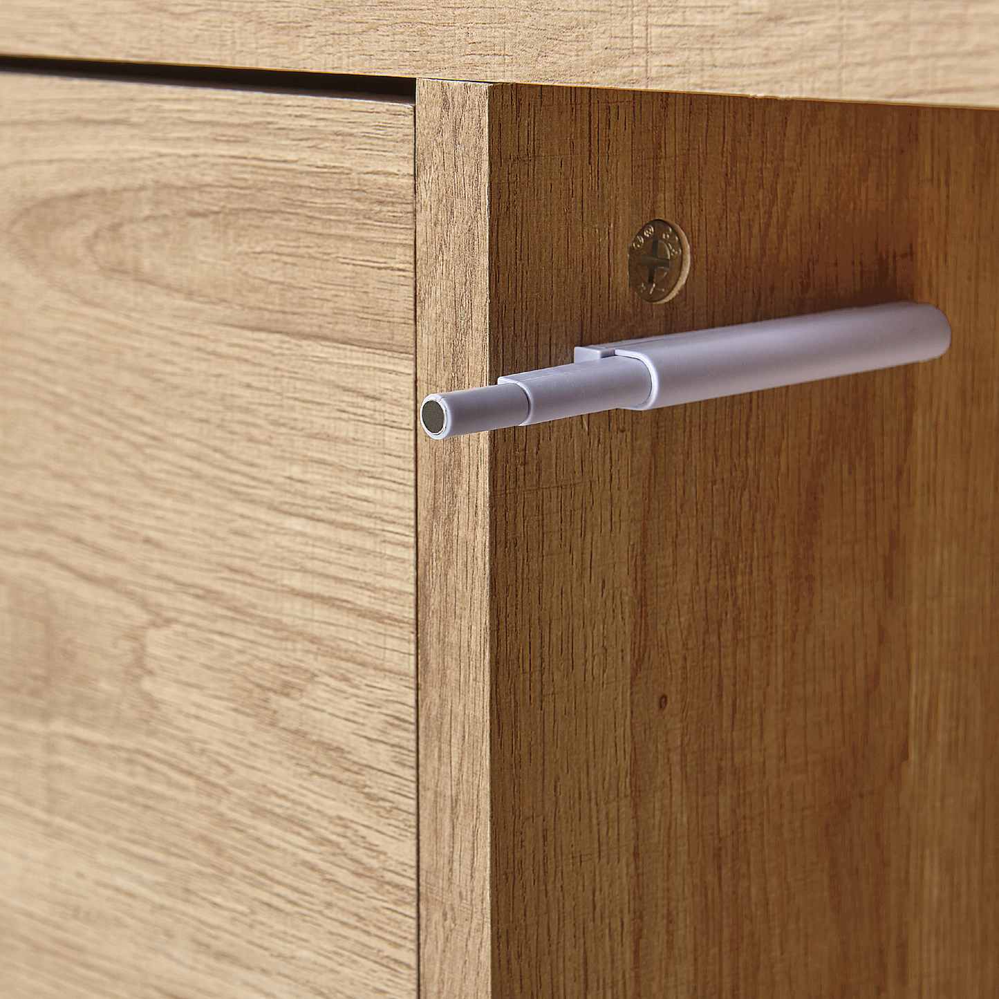 HavenHome Three Door Sideboard Light Brown Grey MDF Finish