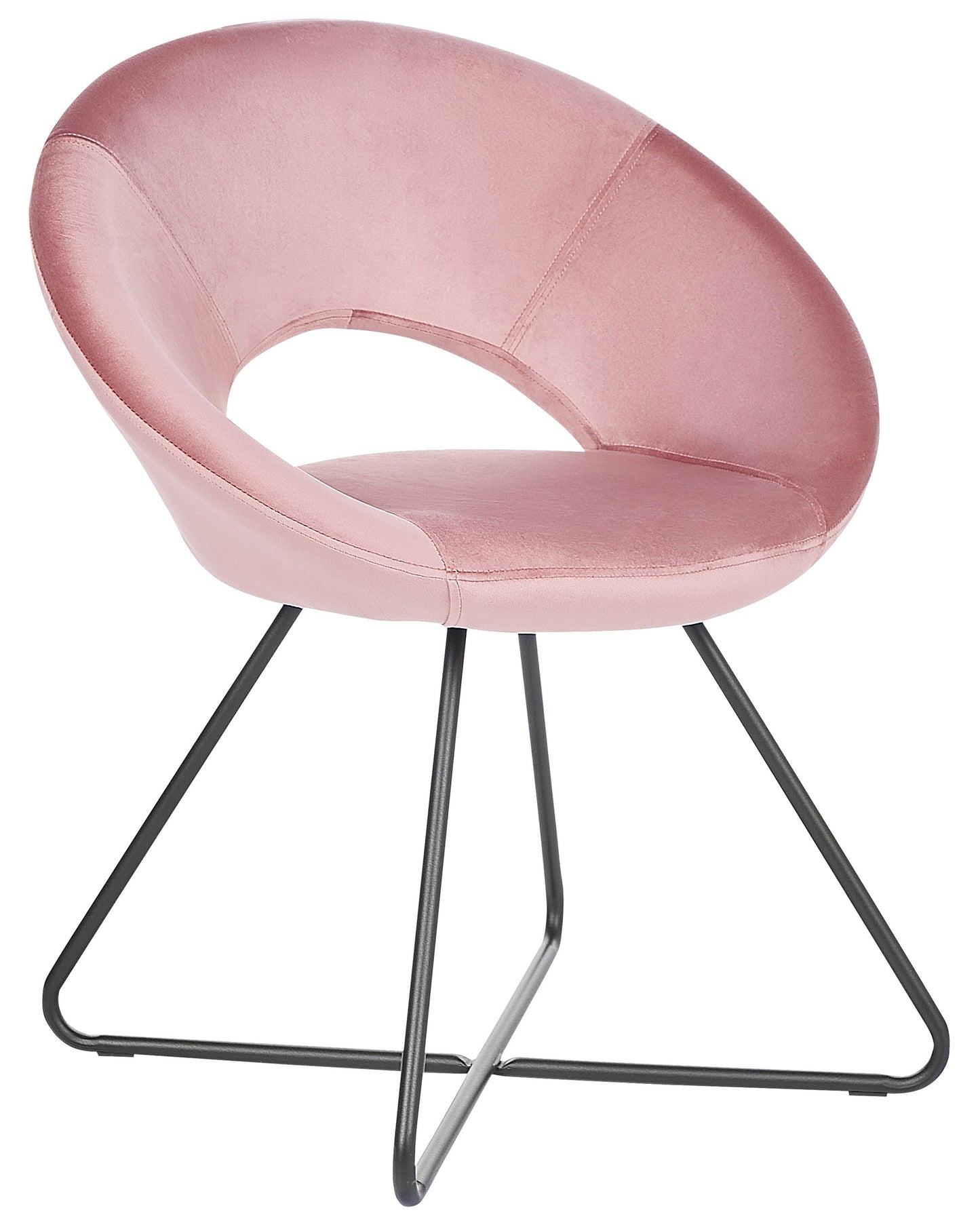 Living Velvet Accent Chair Pink Tufted Armless Cross Base