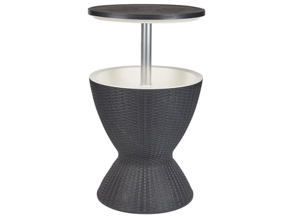 Garden Cool Bar Black Built In Cooler Round Tabletop 49cm