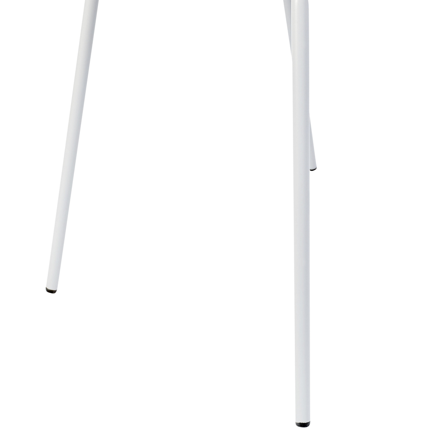 White Dining Chairs Set Of 2 Minimalist Synthetic Seat