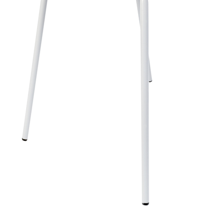 White Dining Chairs Set Of 2 Minimalist Synthetic Seat