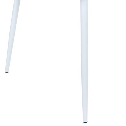 Pai Set Of 2 White Synthetic Seat Dining Chairs Open Net Back Legs