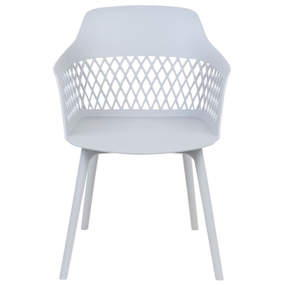 Set Of 2 Light Grey Dining Chairs With Ergonomic Backrest