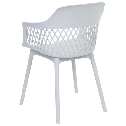 Set Of 2 Light Grey Dining Chairs With Ergonomic Backrest