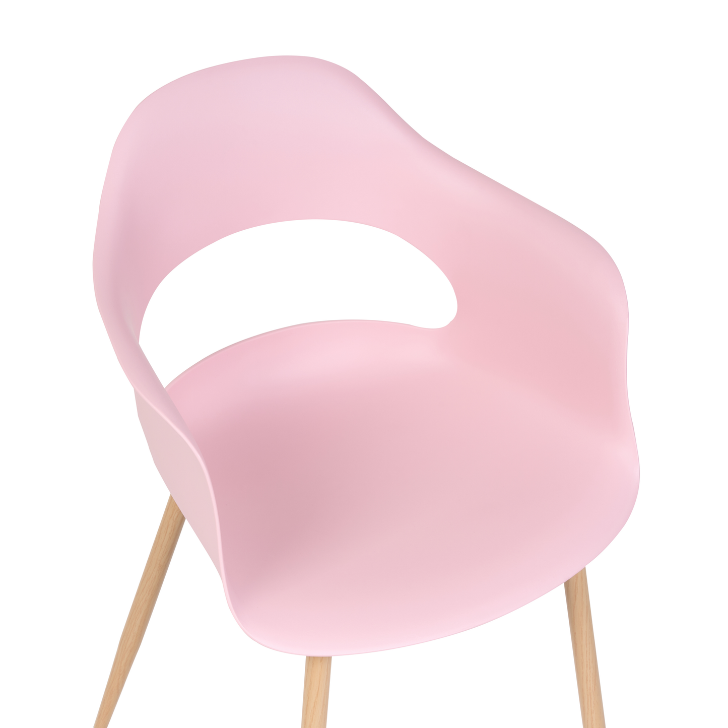 Home Pink Dining Chairs Set Of 2 With Sleek Legs