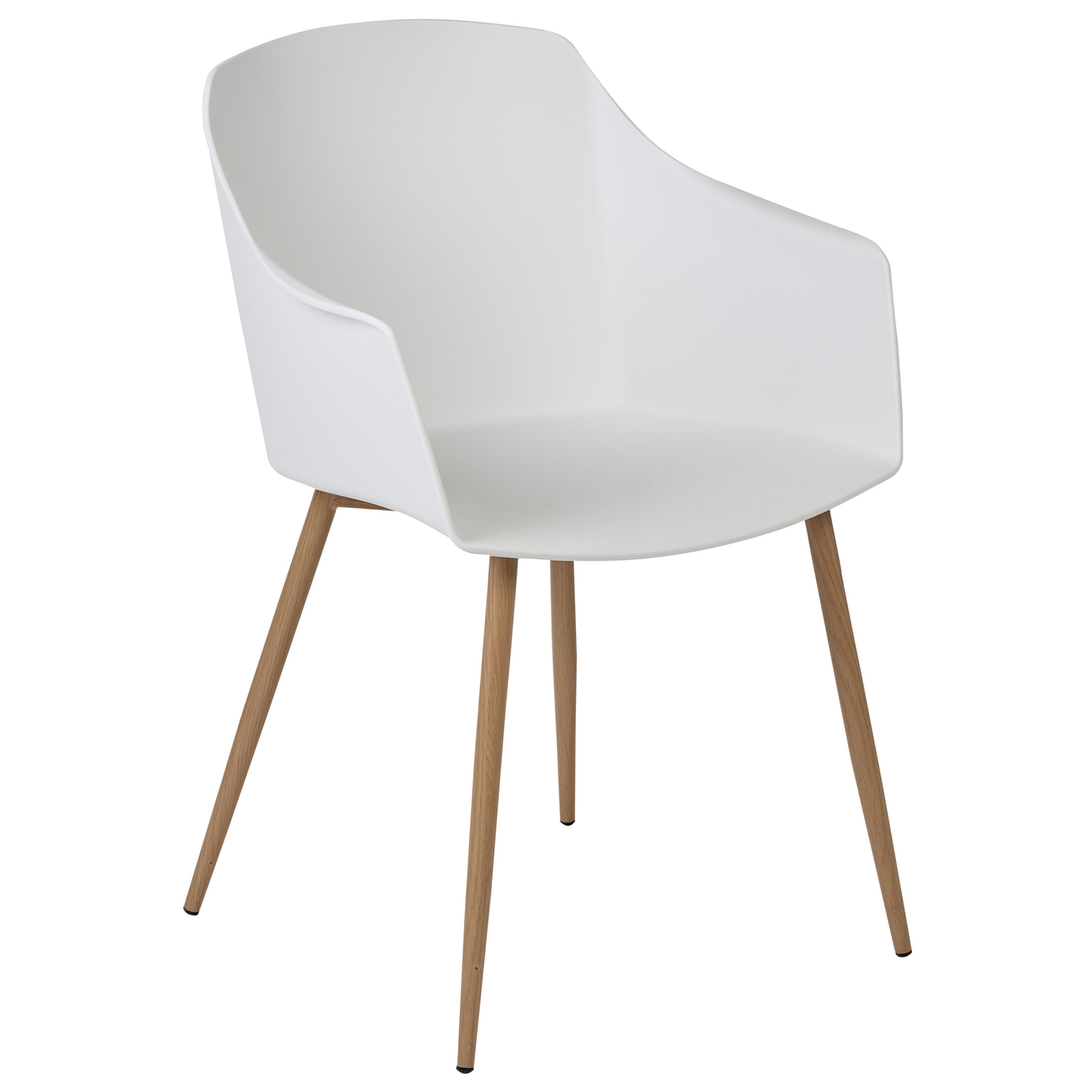 Set Of 2 Light Green Plastic Dining Chairs With Armrests