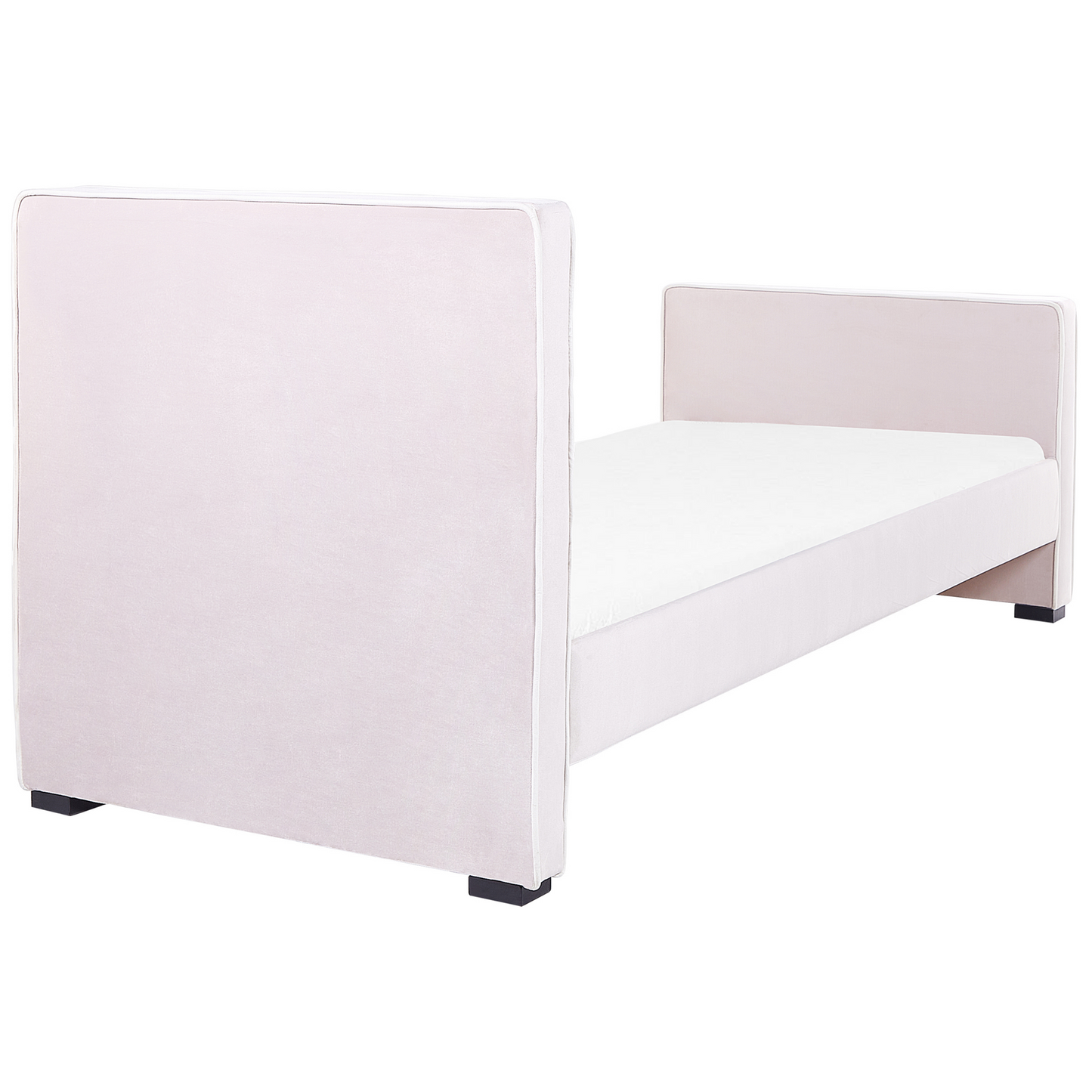 Pink Velvet Upholstered Bed Frame Headboard 3Ft EU Single
