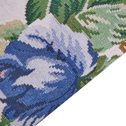 Multicolour Cotton Rug 140 x 200 Floral Weave Jacquard Boho
