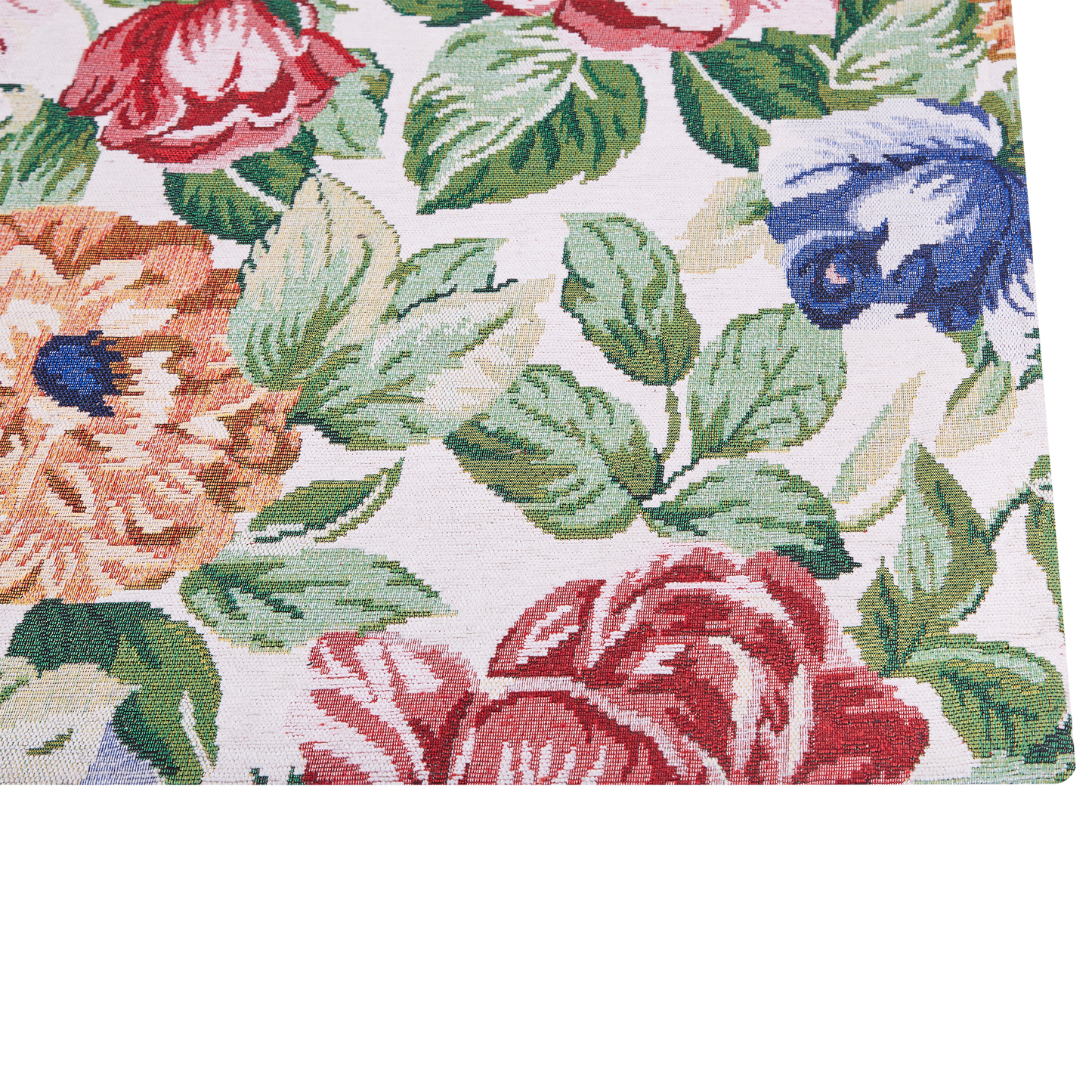 Multicolor Cotton Jacquard Flat Weave Rug 200 x 300