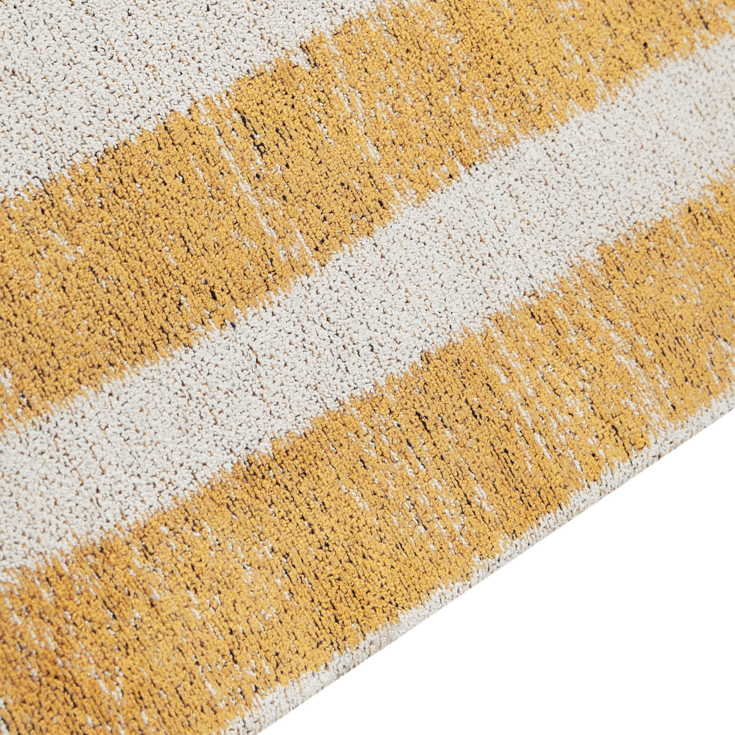 Cotton Area Rug Yellow Black 140 x 200 Flat Weave