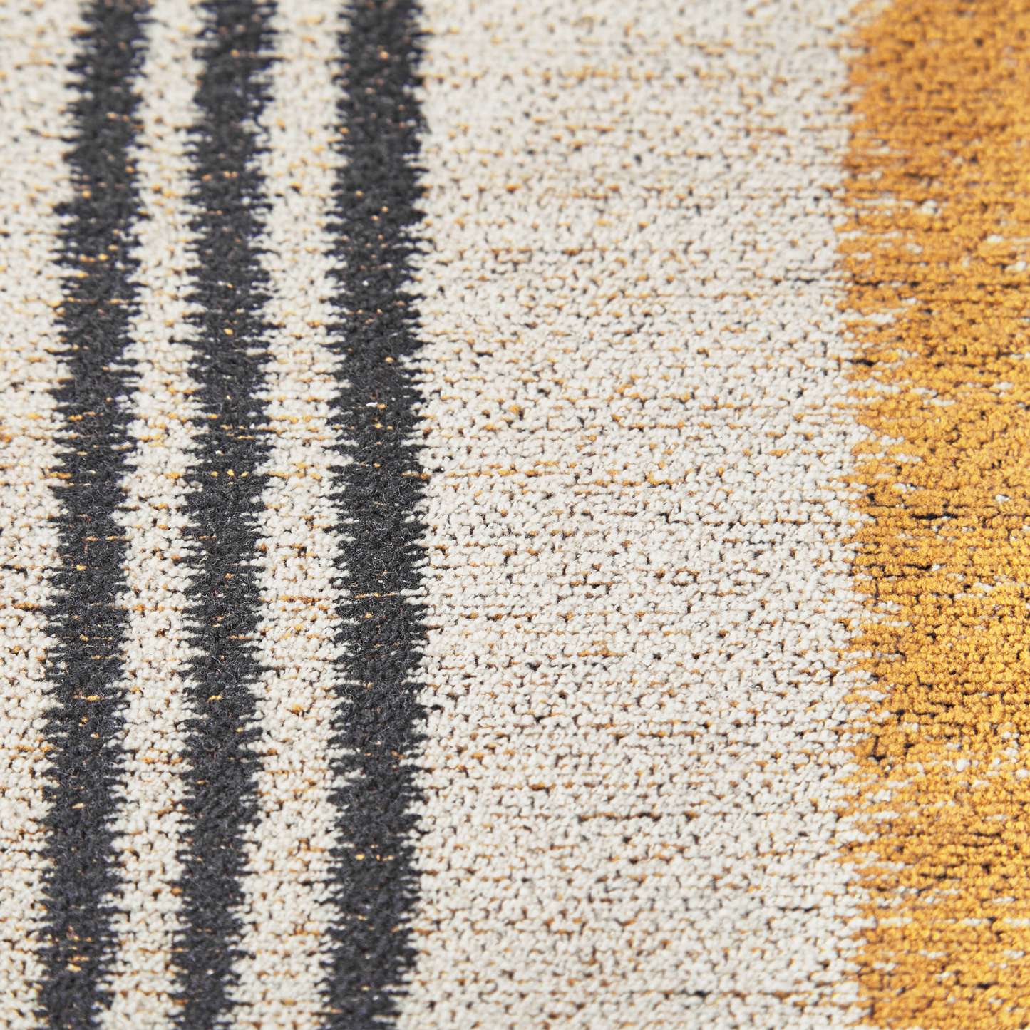 Cotton Area Rug Yellow Black 140 x 200 Flat Weave