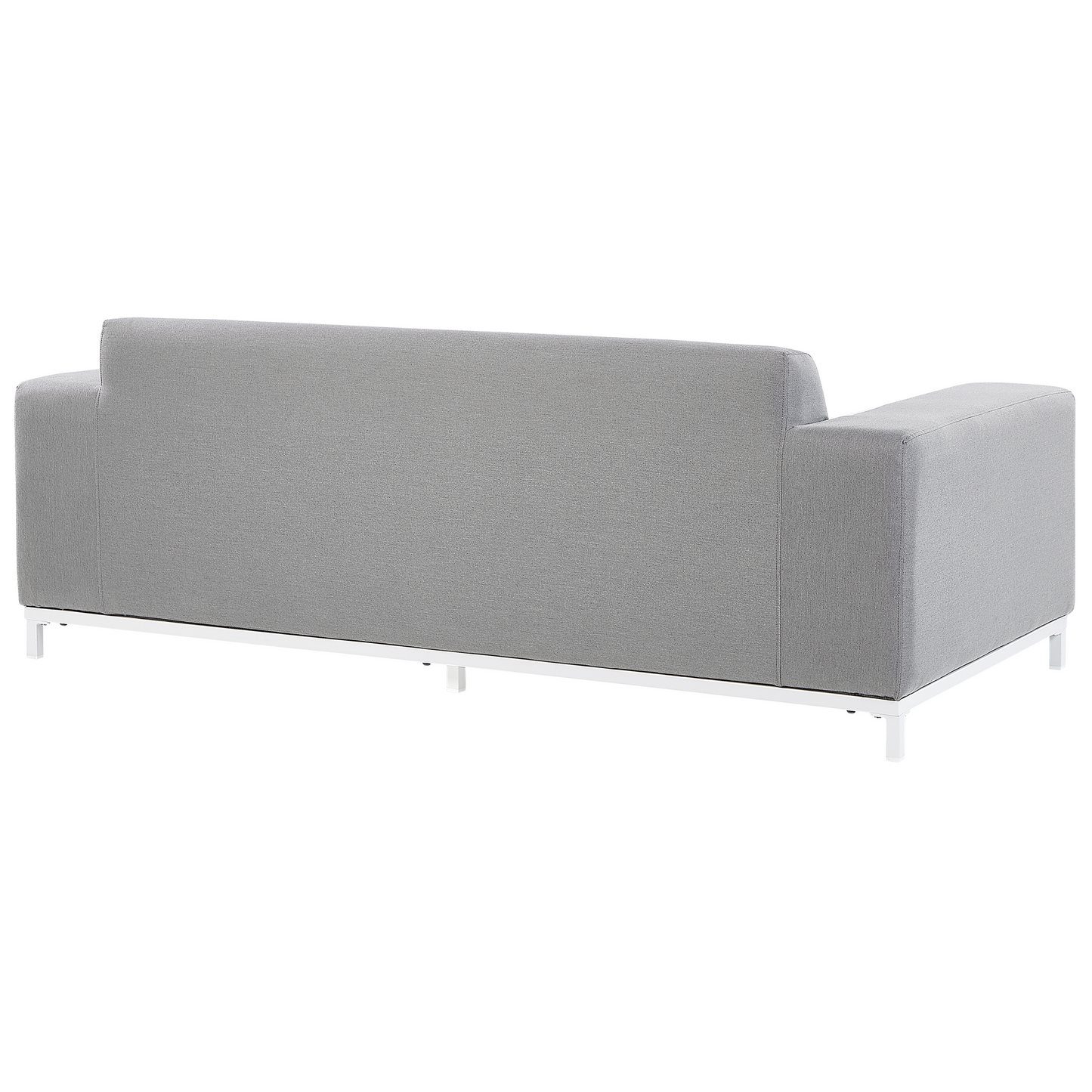 5 Seater Outdoor Sofa Set Light Grey Fabric Ottoman