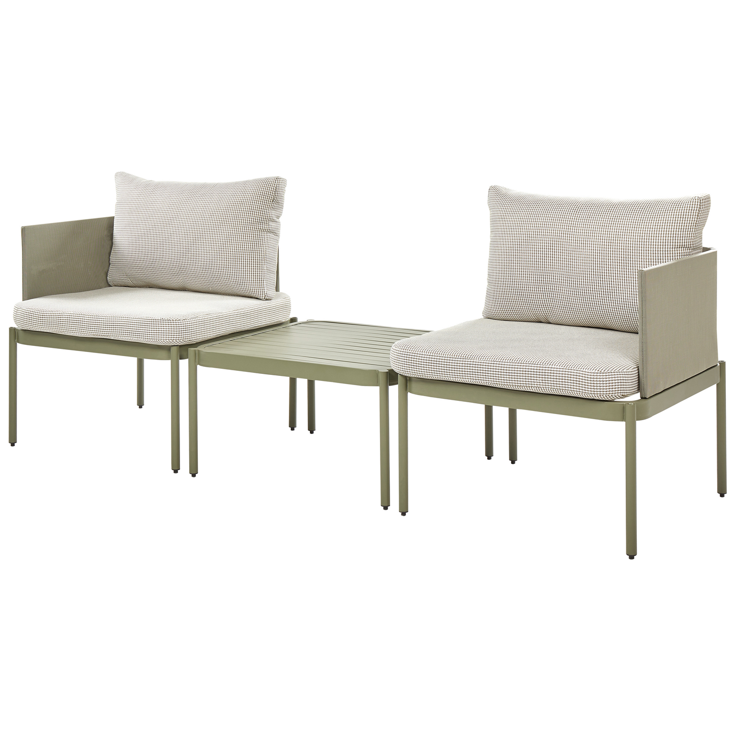 Veranda Craft Convertible Garden Sofa Set Green Aluminum 2 Seater With Cushions And Table