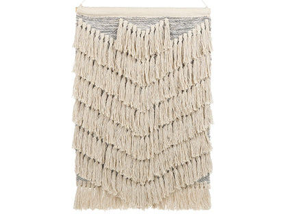 Beige Handwoven Cotton Wall Hanging Tassels