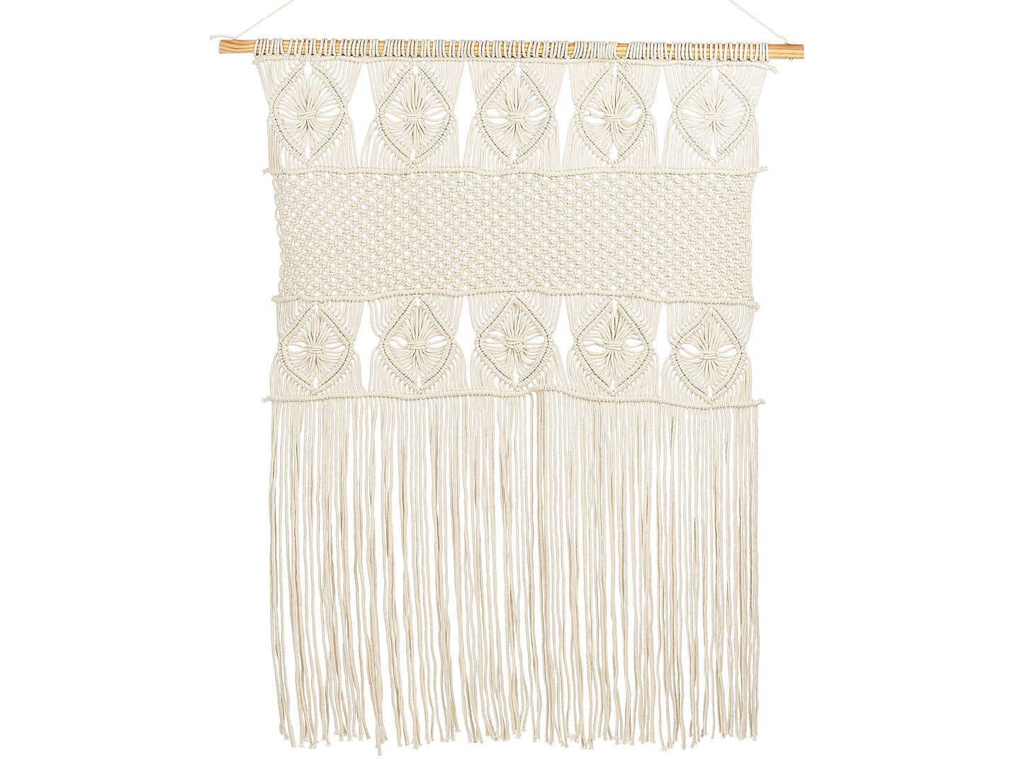 Macrame Wall Hanging Light Beige Boho Chic Decor