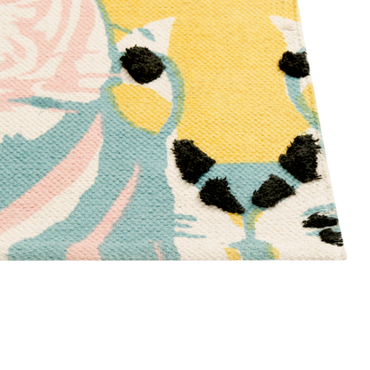 Kids Safari Rug 80 x 150cm Multicolour Low Pile Playroom