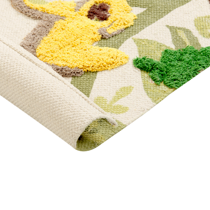 Jungle Print Area Rug 80 x 150cm Low Pile for Kids Playroom