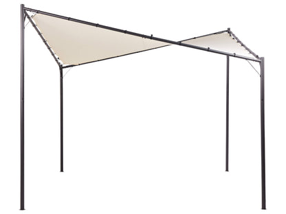 Pergola Beige Outdoor Pavilion 300 x 300cm Polyester Steel Frame Garden Shade