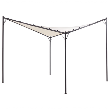 Pergola Beige Outdoor Pavilion 300 x 300cm Polyester Steel Frame Garden Shade
