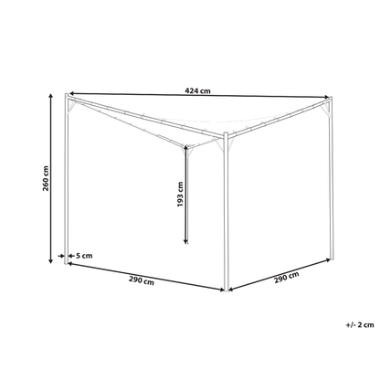 Pergola Beige Outdoor Pavilion 300 x 300cm Polyester Steel Frame Garden Shade