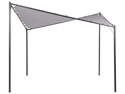 Pergola Grey Polyester Steel 300 x 300cm Outdoor Pavilion