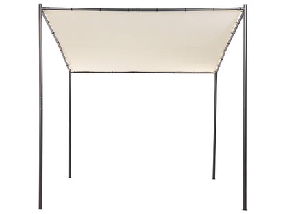 Pergola Beige Polyester Steel 282 x 294cm Garden Pavilion