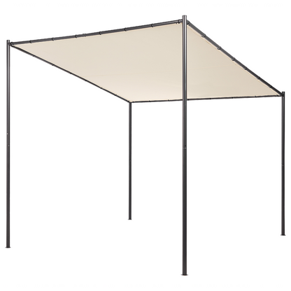 Pergola Beige Polyester Steel 282 x 294cm Garden Pavilion