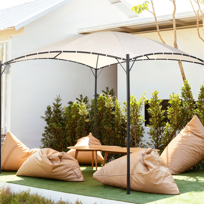 Pergola Beige Polyester Steel 305 x 305cm Pavilion