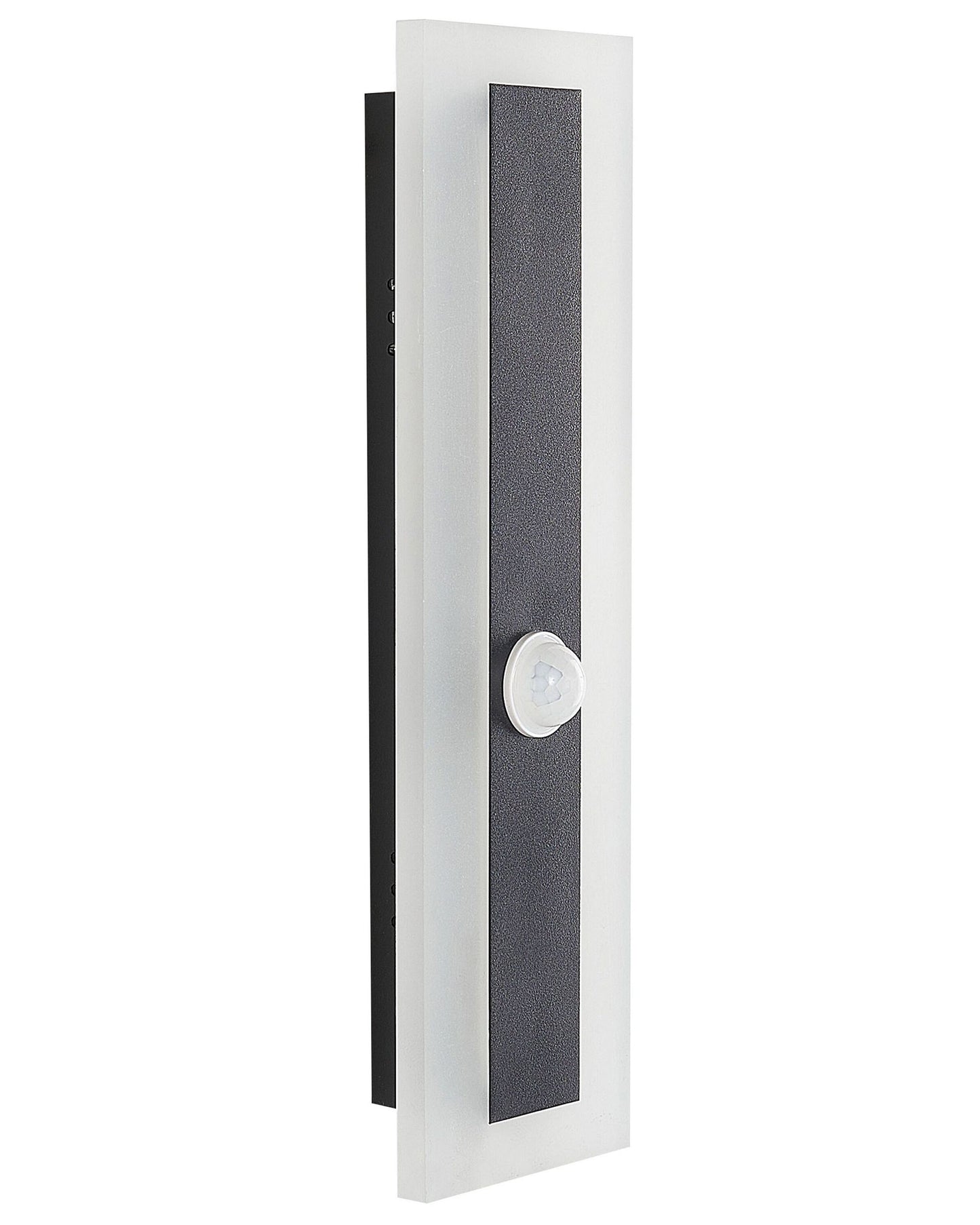Outdoor LED Wall Light 30cm Black Steel Acrylic Motion Sensor